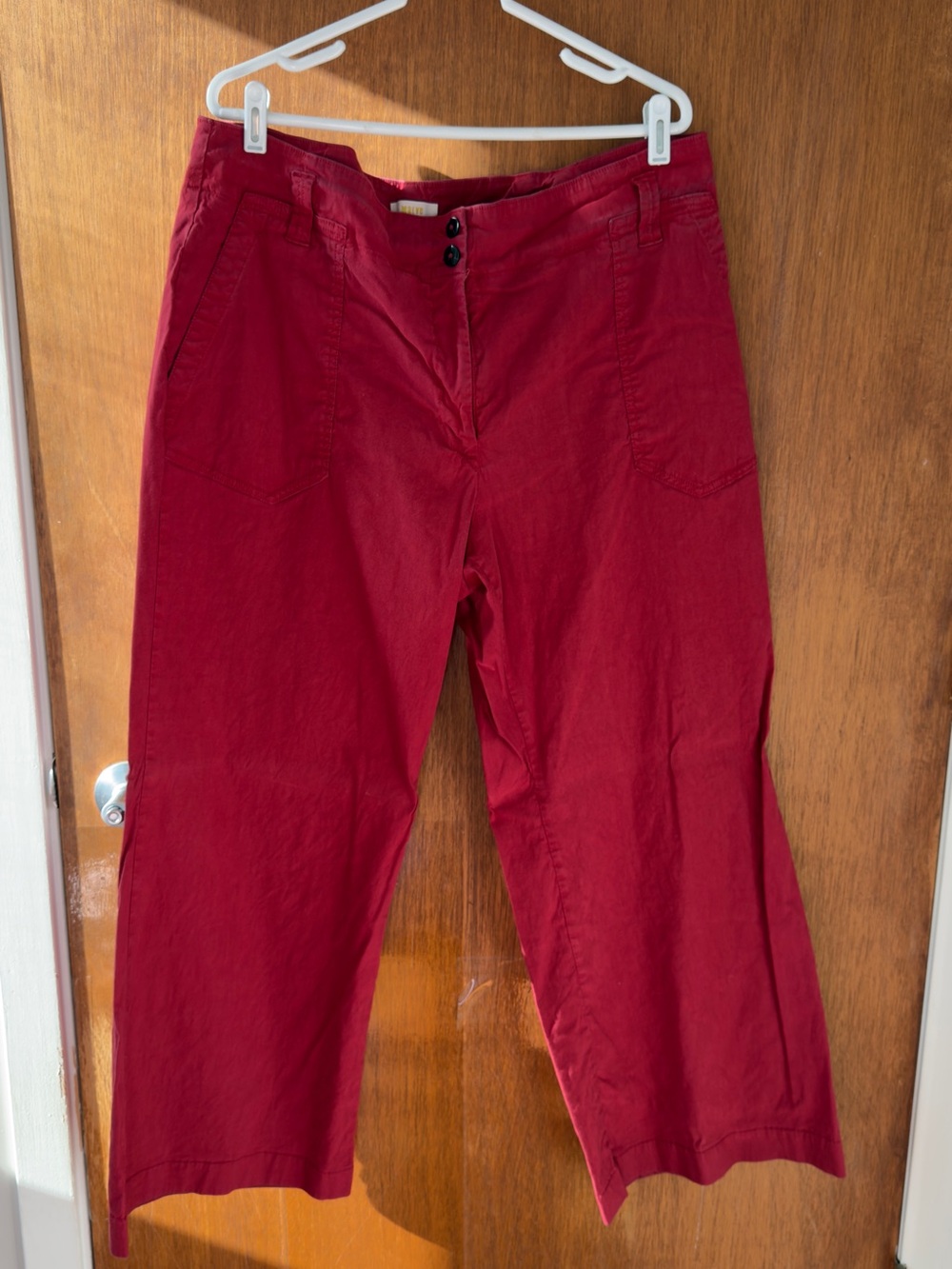 Anthropologie Red Cotton Pants